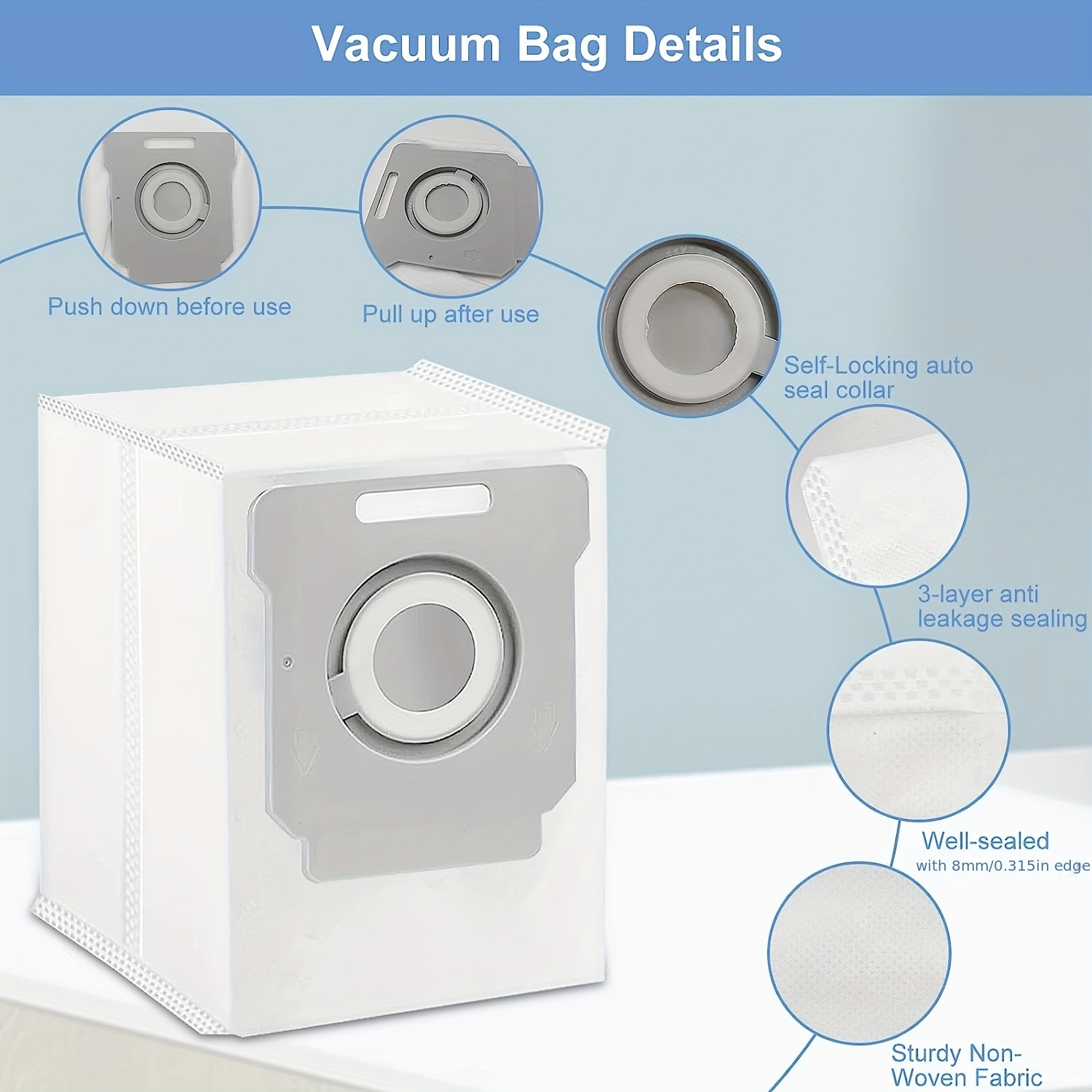 Replacement Vacuum Bags For Irobot - Temu