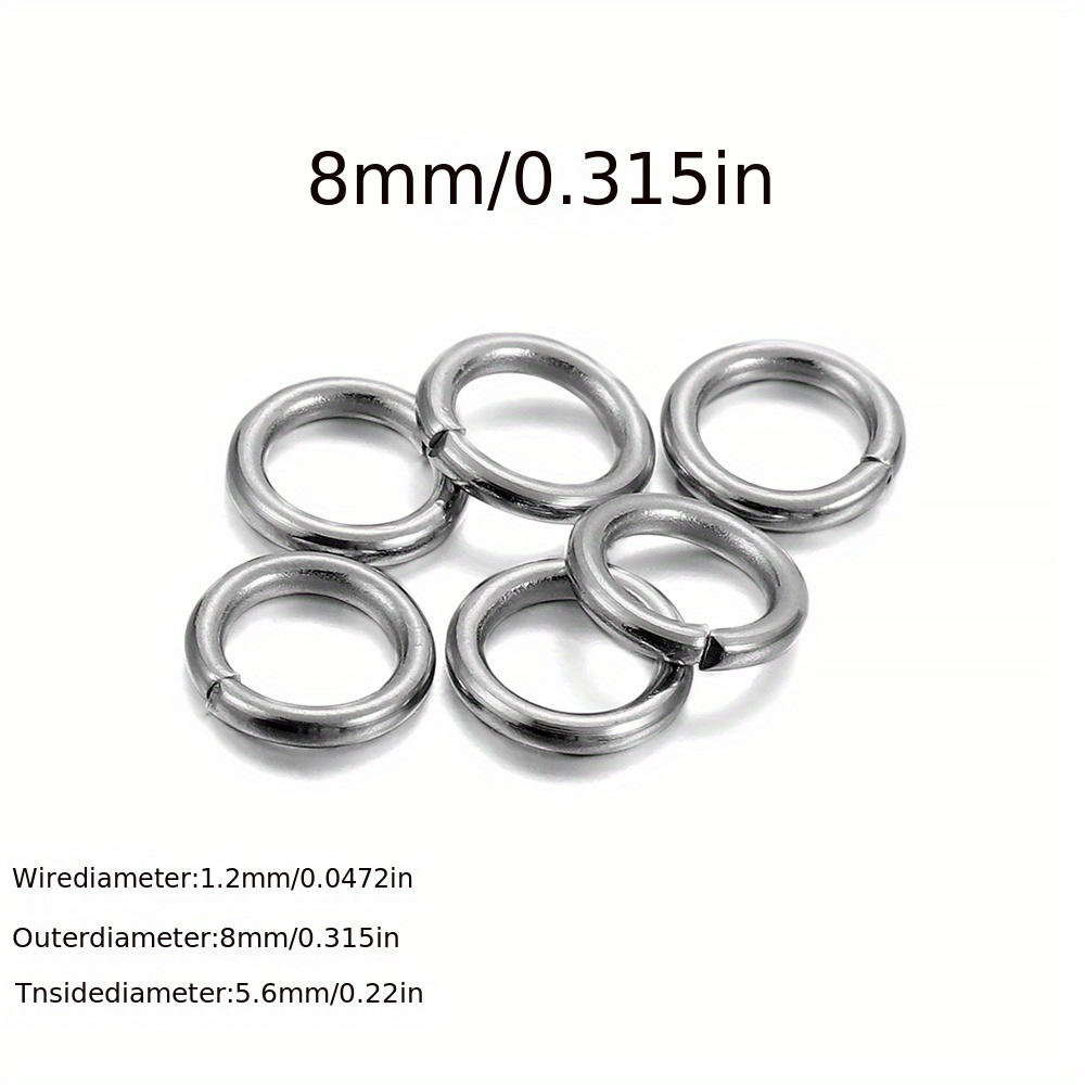 100-200pcs Stainless Steel Open Jump Rings Jewelry Making