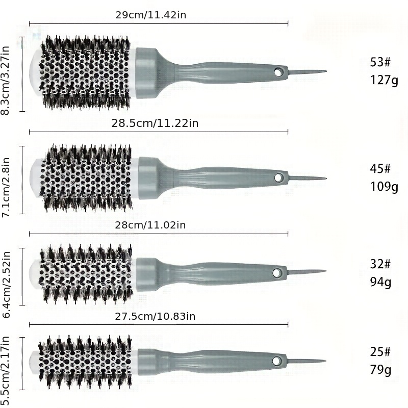 Round Brush Set| Blowout Brushes| 3 Sizes Ceramic Ionic Brushes