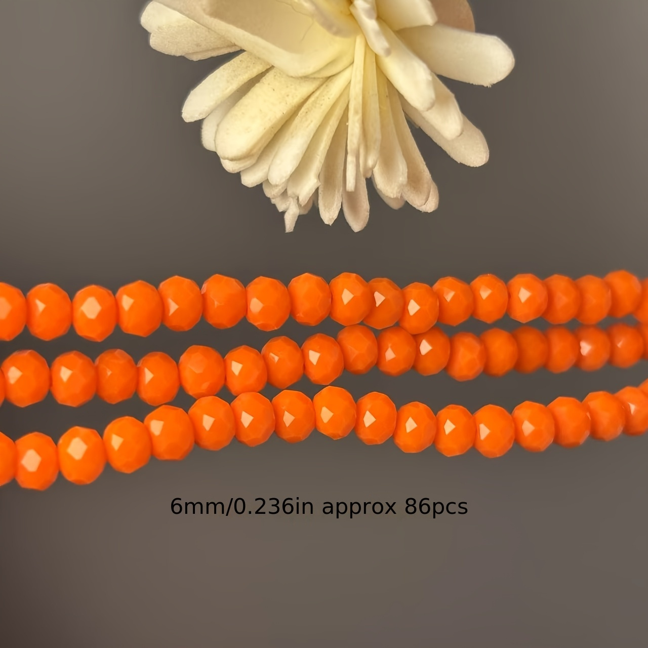 Image of 4\6\8mm Fresh Orange Porcelain Crystal Flat Beads Bracelet Material Jewelry Additions Clothing Bags Additions Decoration Beads Art, Crafts & Sewing Supplies
