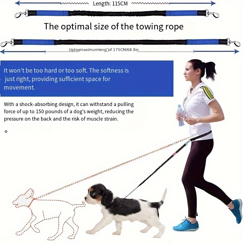 a portable multifunctional waist bag with a leash for walking dogs designed for   and adjustability Product details 3