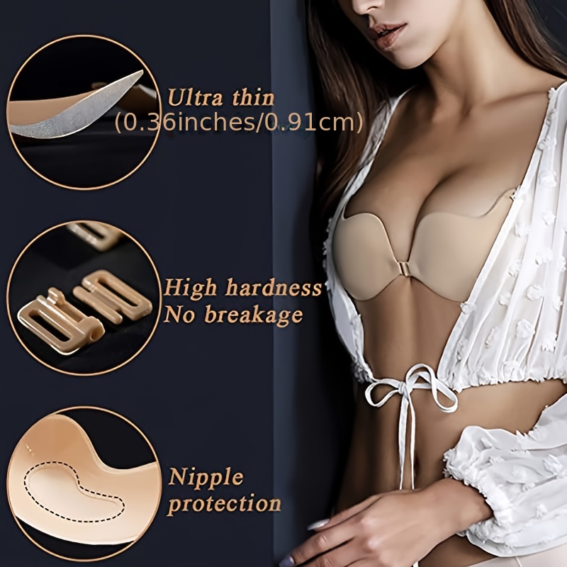 Silicone Invisible Bra Strapless Push Up Breast Lift Nipple Covers Nipple  Bra