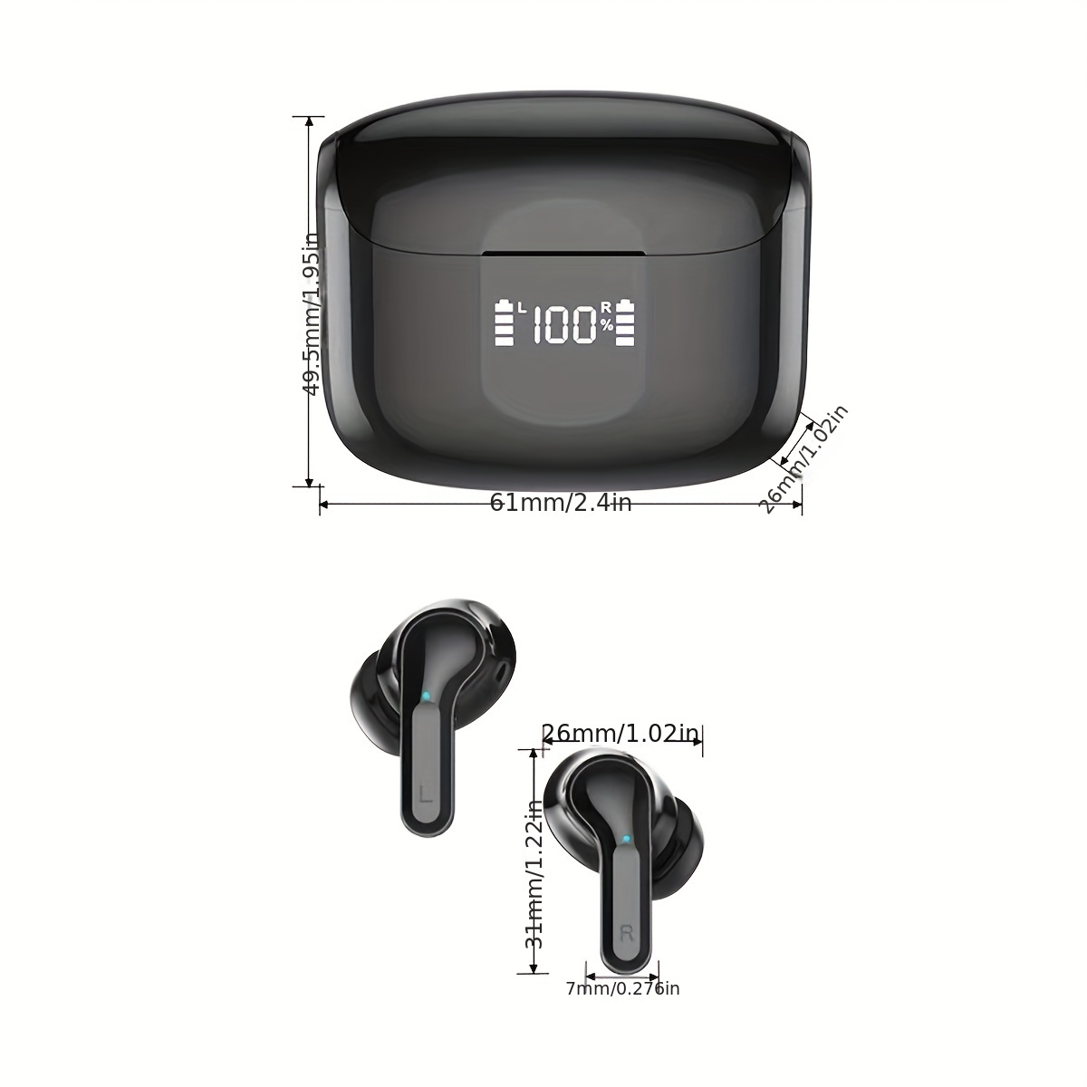 Cuffie Bluetooth 5.3 con 4 HD Microfono, ENC Riduzione del Rumore, 2023  Auricolari Wireless In Ear 36 Ore di Riproduzione, Ricarica Rápida, IPX6  Impermeabile per iOS Android (Bianco) : : Elettronica