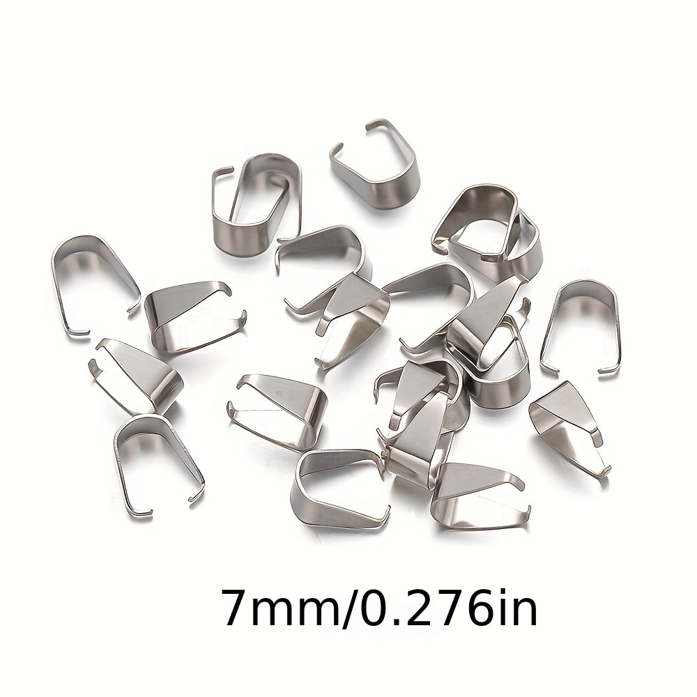 PINCH BAILS 11mm Stainless Steel (Pack of 6)