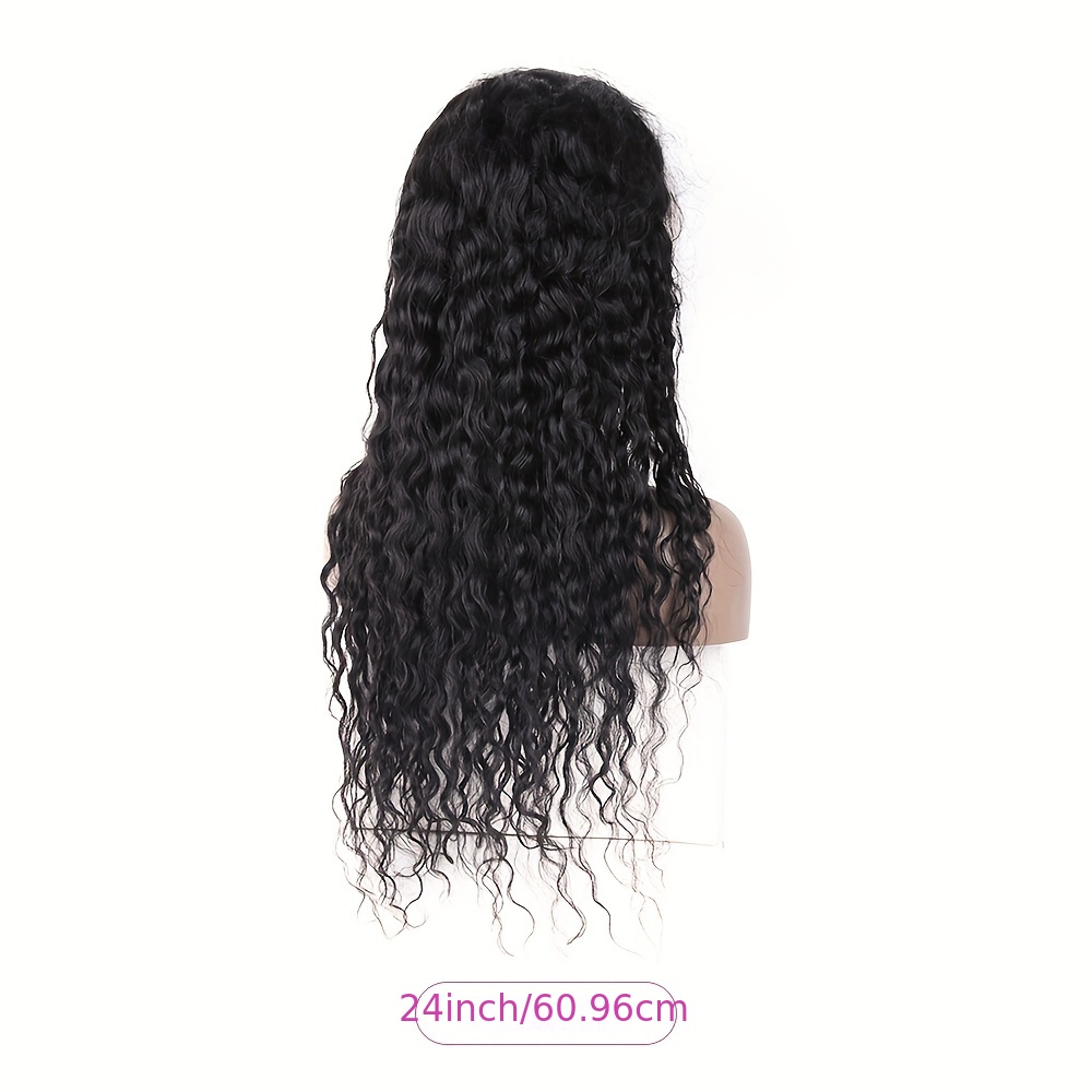 Water Wave HD Lace Front Wigs Human Hair wigs for black Women 24 inch  Transparen