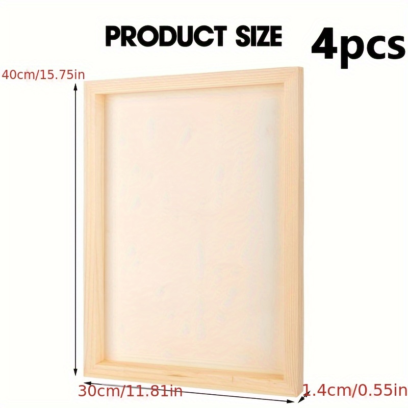 Image of 4 Pack Wood Panels For Painting 12 X 16 Inch Craft Wood Board Unfinished Wood Wooden Panel Boards For Painting, Pouring, Arts, Crafts, Paints And More