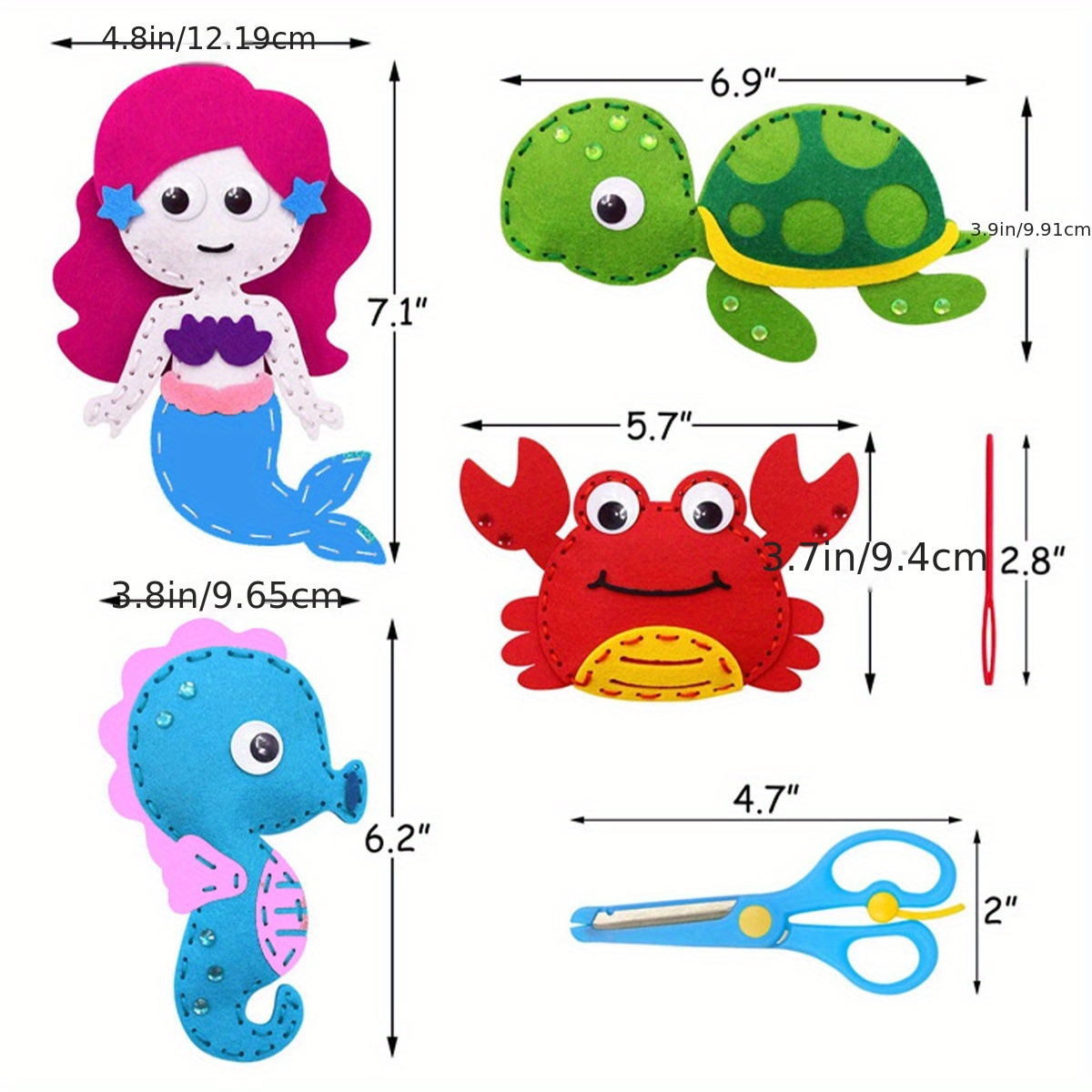 Sea Animals Sewing Kit For Kids Ocean Animals Craft Kit - Temu
