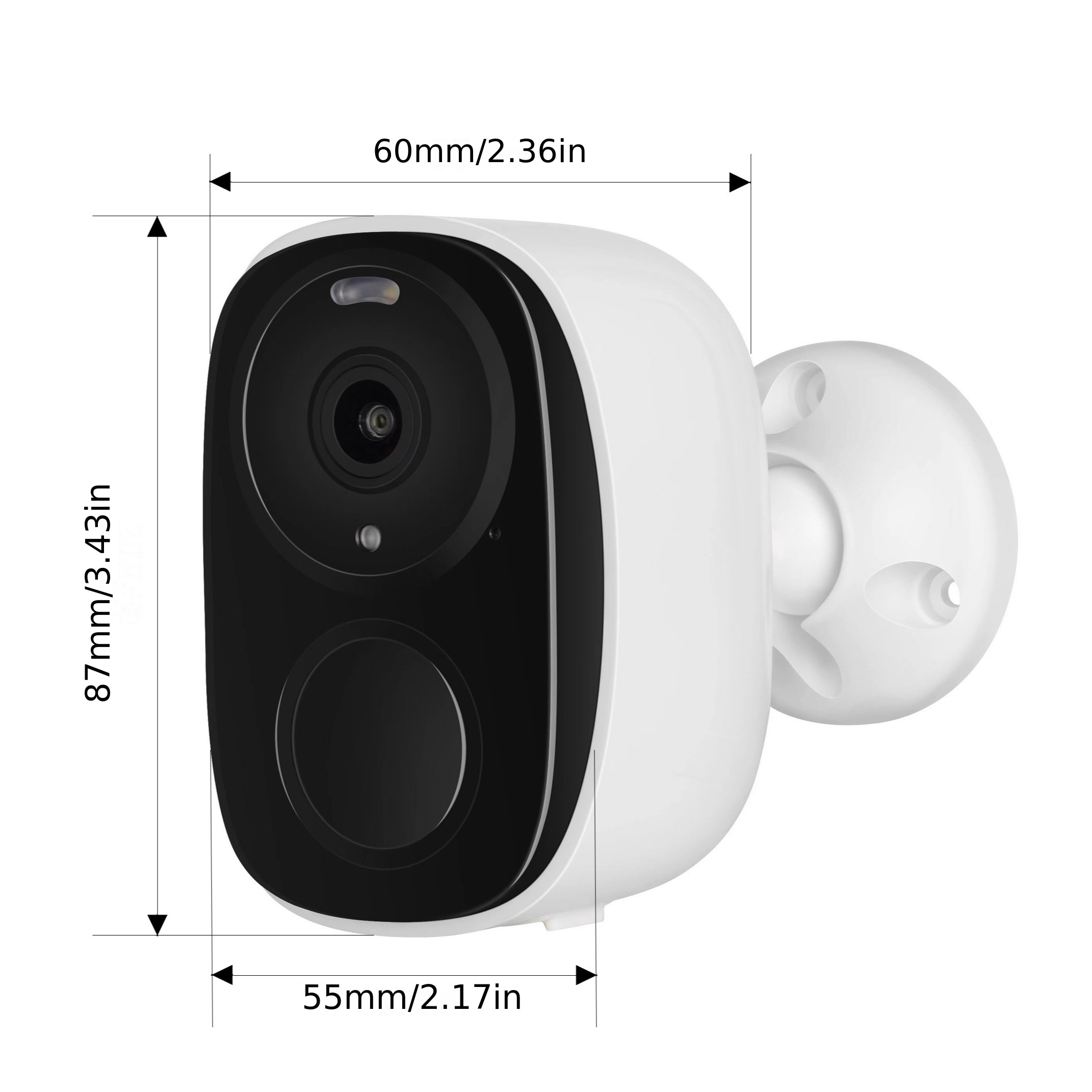 Wireless webcam battery store powered