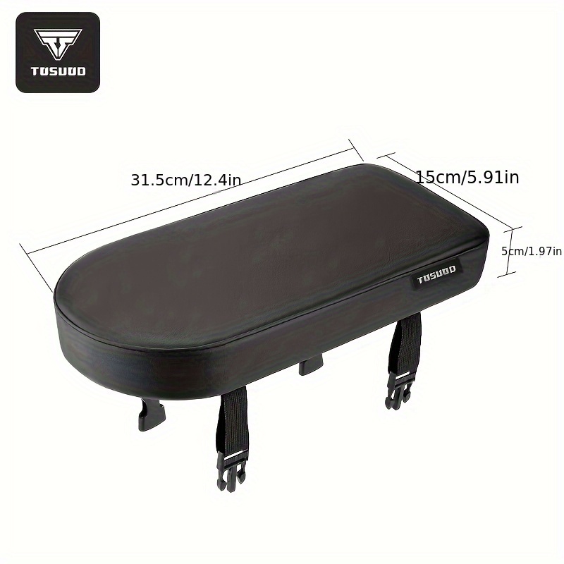 Tosuod 1pc Fit Comfortable Pu Bicycle Backseat Cushion, ,, With Durable Stitched Edges For Riding Experience For , Bike Seat