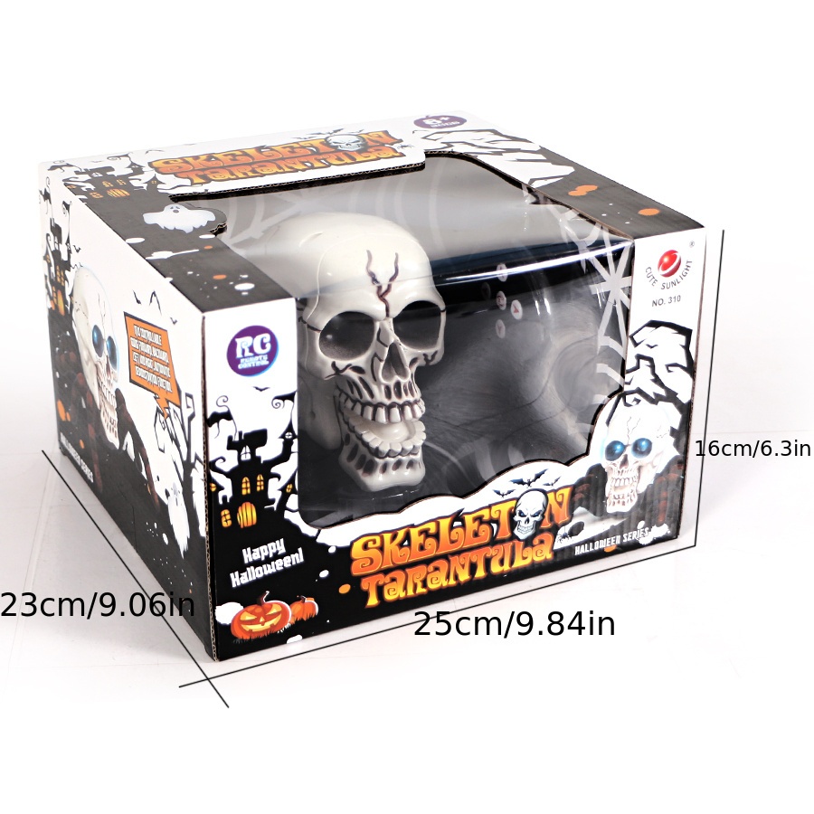 halloween skull spider light infrared shake control four spider skull ghost festival toy details 7