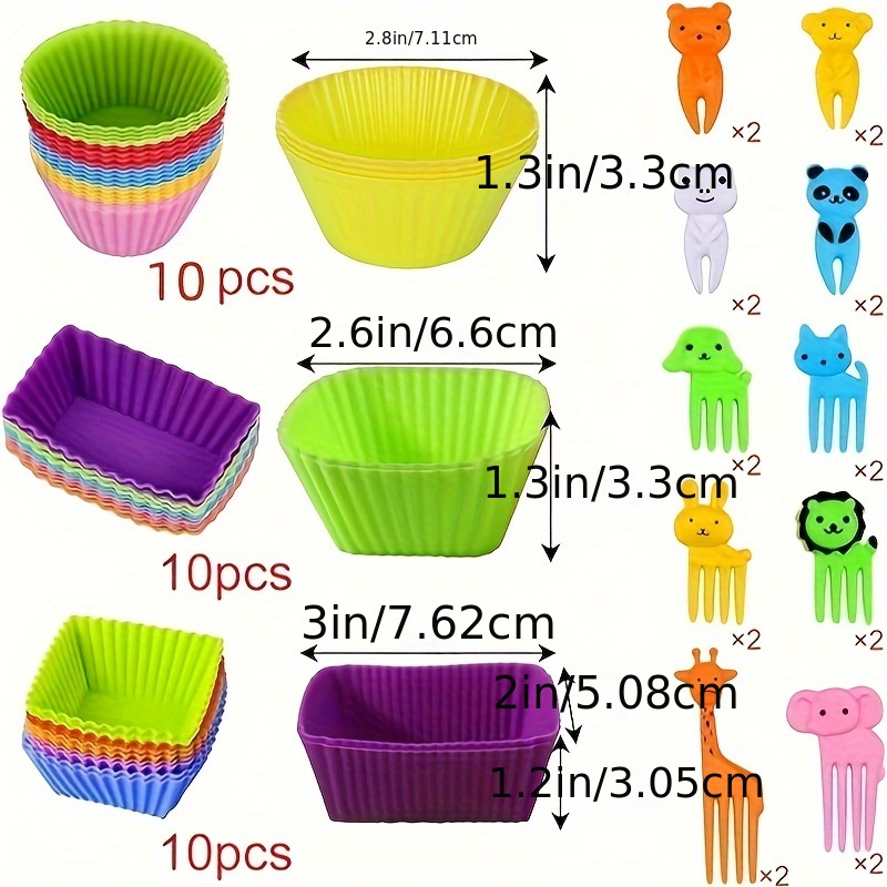 Silicone Lunch Box Dividers, Bento Bundle Lunch Box Dividers With Food  Picks School Lunch Containers Accessories, School Party Supplies - Temu