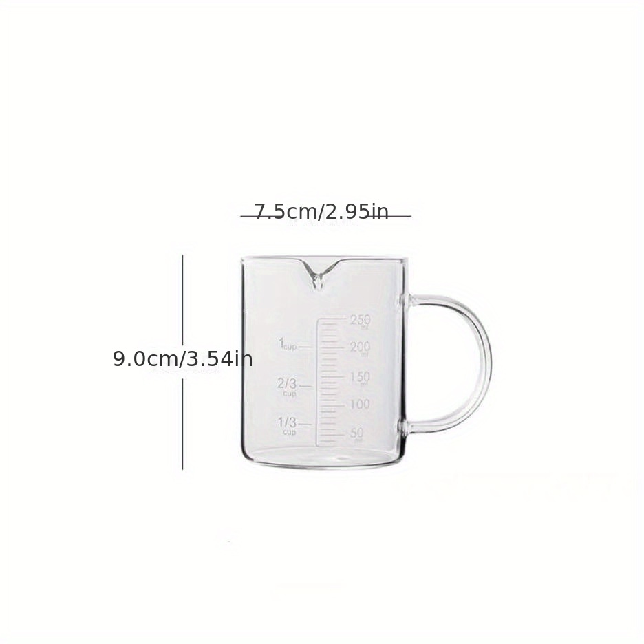 Glass Measuring Cup With Scale Milk Cup High Temperature - Temu