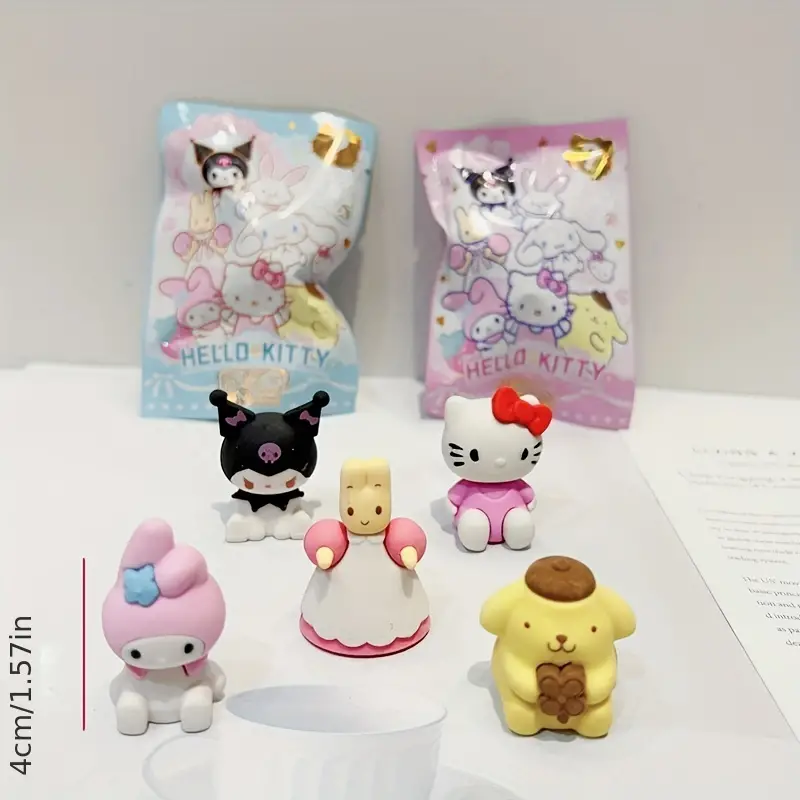 1pc Pacote Hello Kitty DIY Kawaii Anime Personagem Boneca Modelo