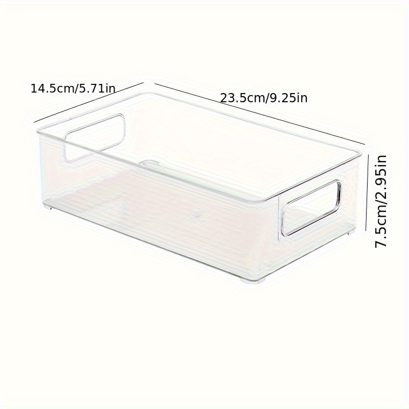 large capacity transparent plastic food storage box with handle drawer style freezer safe organizer for fruits vegetables bpa free   refrigerator organization details 4