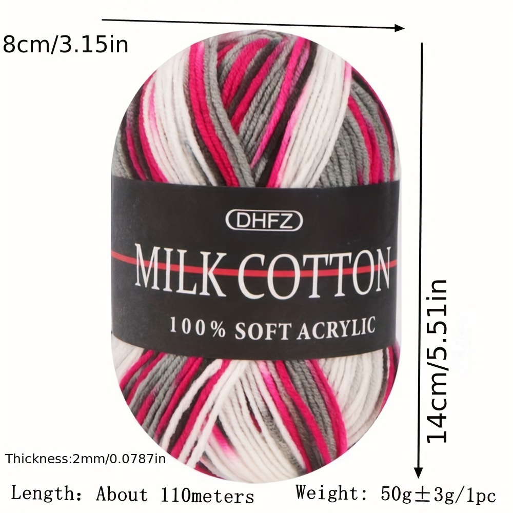100% Cotton Yarn Multi Color Cotton Silk Knitting Yarn Soft - Temu