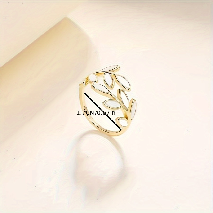 Copper Open Ring Tree Leaf Design for Women