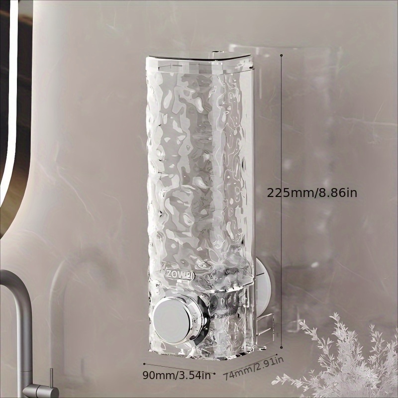 TEMU Wall-mounted Suction Cup Soap Dispenser, Suitable For Personal And Group Hygiene Maintenance.