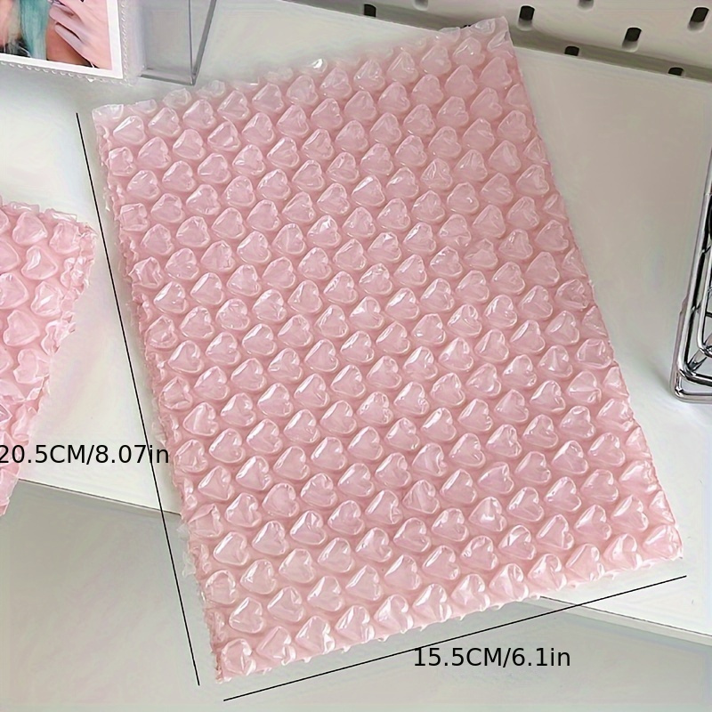 10pcs, Large/small Size, Pink/rose Red Heart-shaped Mailers, Envelope Card Gift Shockproof Packaging Bags