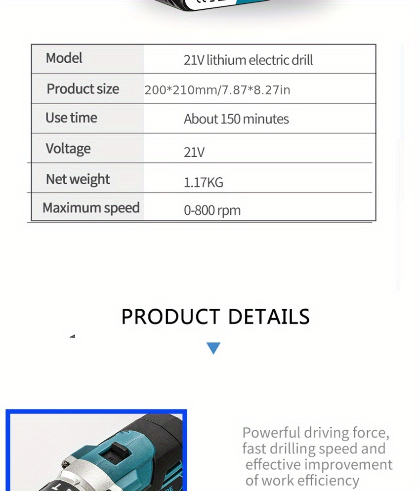 Taladro Eléctrico De Litio Sin Escobillas De Alta Potencia, Taladro De  Impacto, Taladro De Pistola Recargable, Taladro De Hielo, Taladro Manual  Eléctr