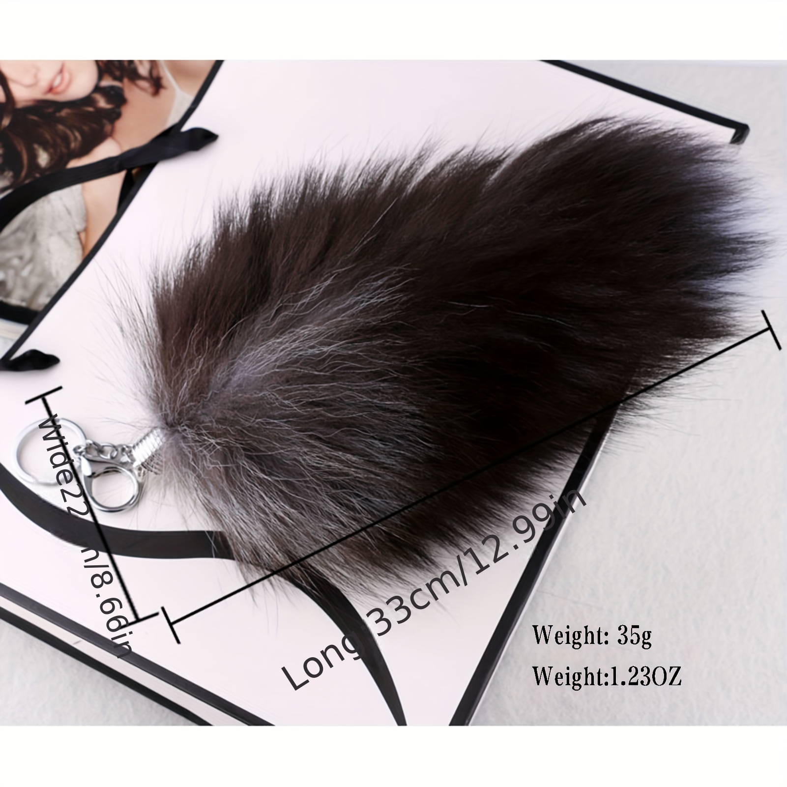 ASkinds Fox Tail Keychain Fox Tail Fur Keyring Soft Fluffy Bag Hanging  Charm Pendant Key Handbag Pendant Accessories Gift for Women