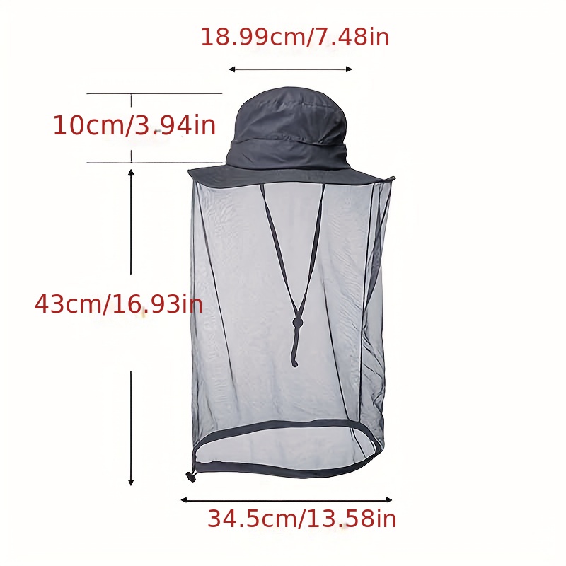 Outdoor Breathable Sunscreen Anti mosquito Bucket Hat Face - Temu