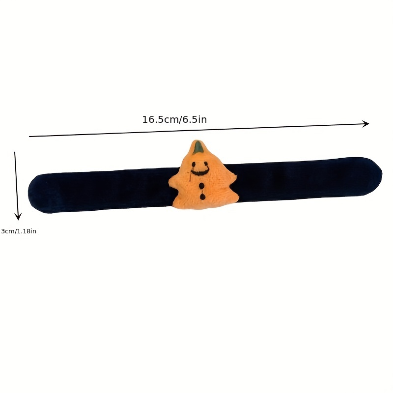 3pcs Halloween Slap Ring Bracelet Funny Spider Pumpkin Pat Ring