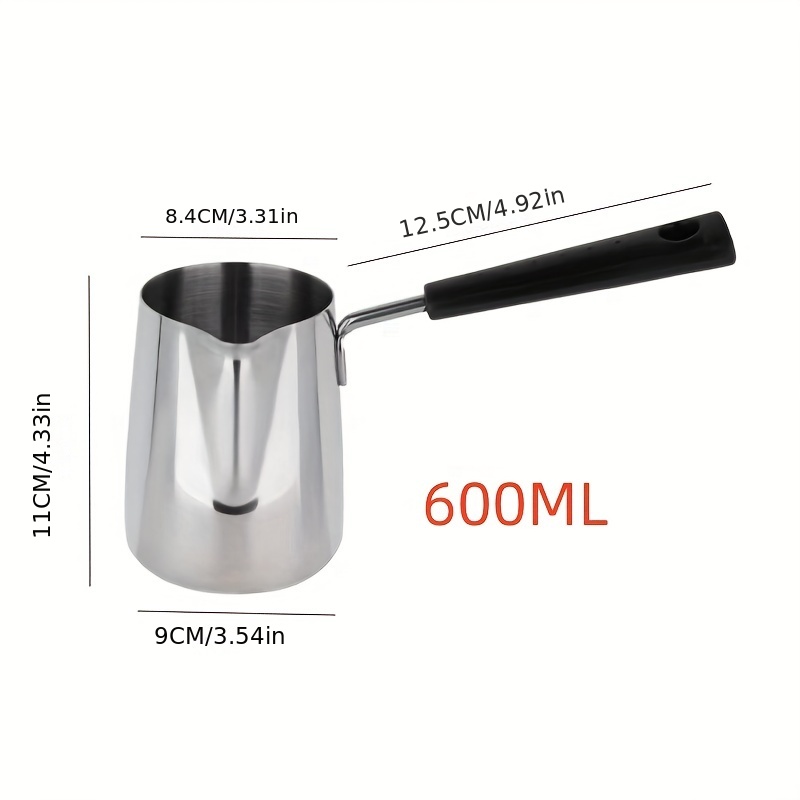 Stainless Steel Turkish Coffee Pot with Pouring Spout