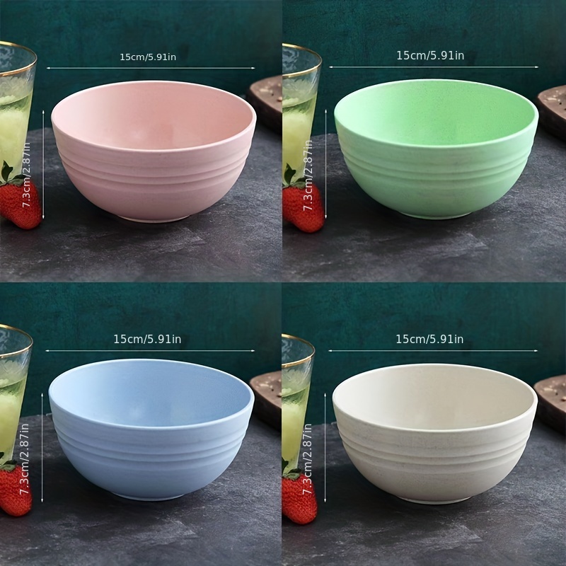 6pcs Unbreakable Cereal Bowl Microwave Dishwasher Safe