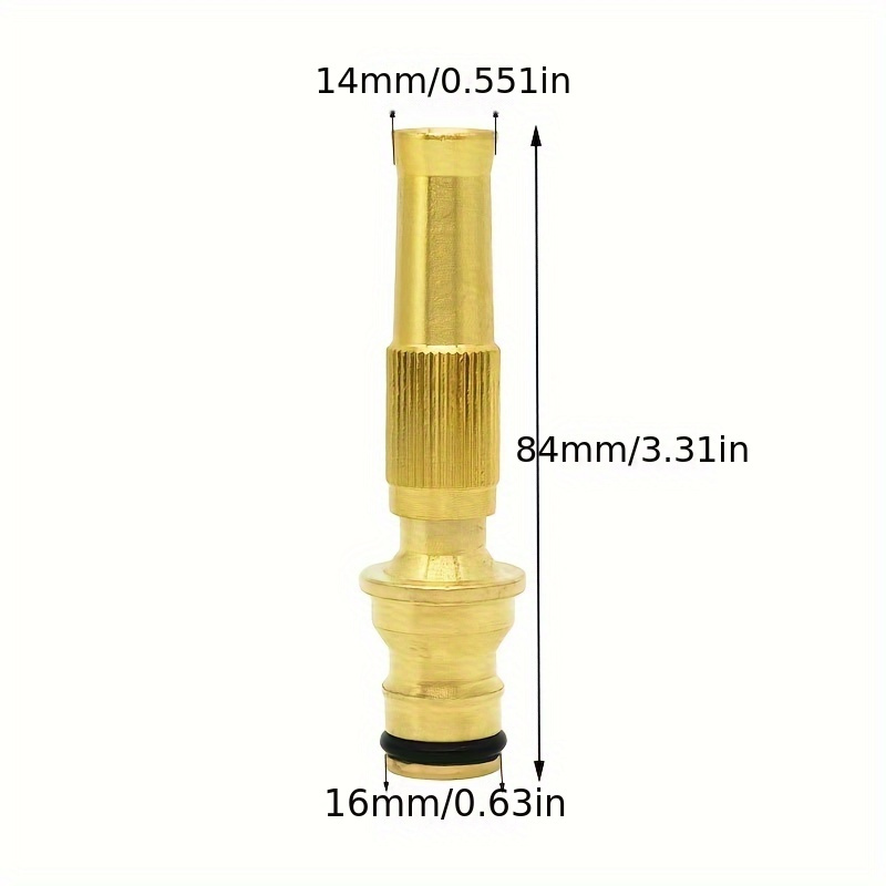 1pc Solid Copper Car Wash Hose Nozzle