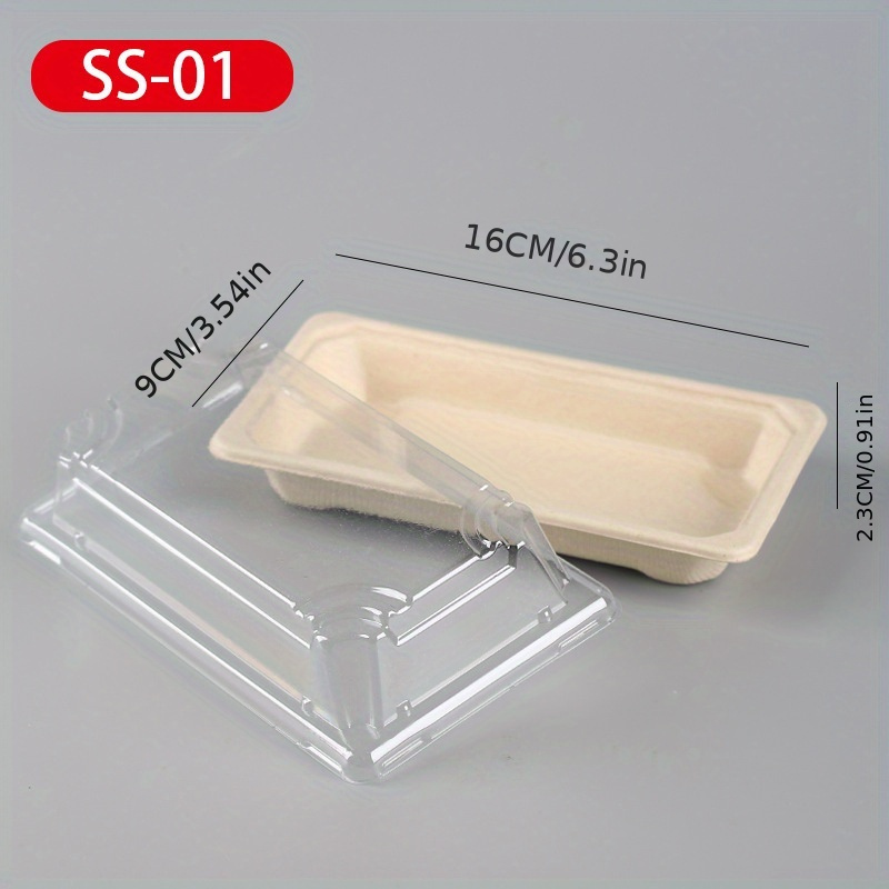 Disposable Container Packaging Boxes With Plastic Lid For Sushi