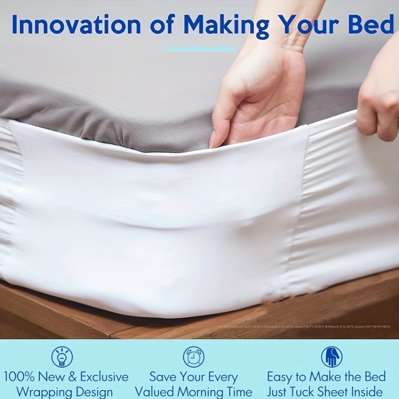 Bed Sheet Holder, King Size Fitted & Flat Bed Sheet Keeper, Wide