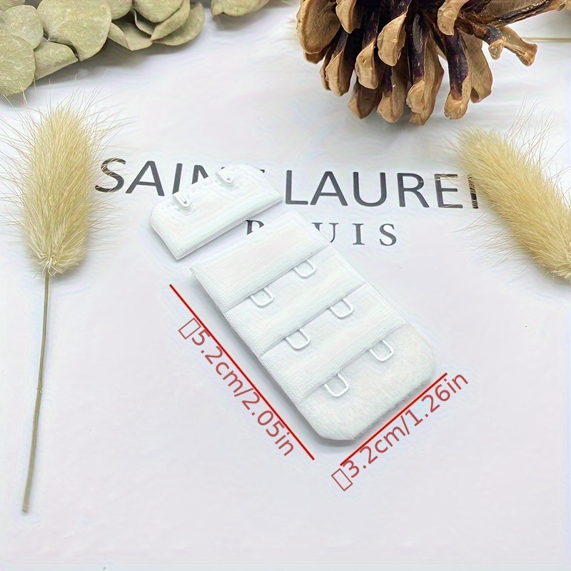 TEMU 4 pièces d'accessoires de soutien-gorge : 3X2 boucle étendue, accessoires de sous-vêtements : boucle en nylon à trois rangées, boucle recouverte