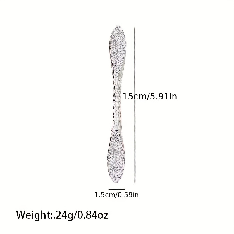 Rhinestone U Shaped Hairpin Simple Modern Rhinestone Metal - Temu