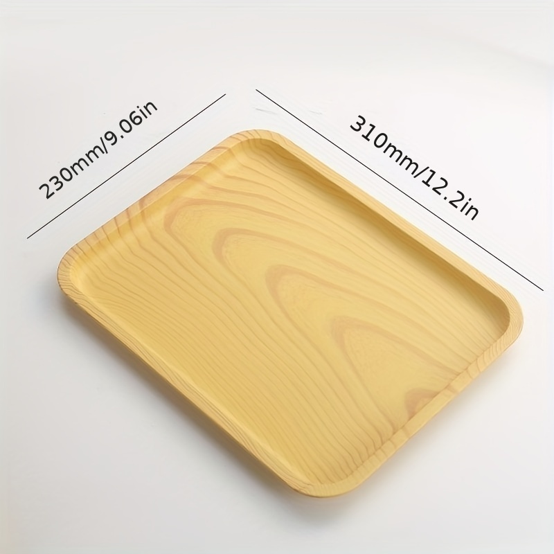 Wood Grain Plastic Serving Tray Trays For Serving Food - Temu