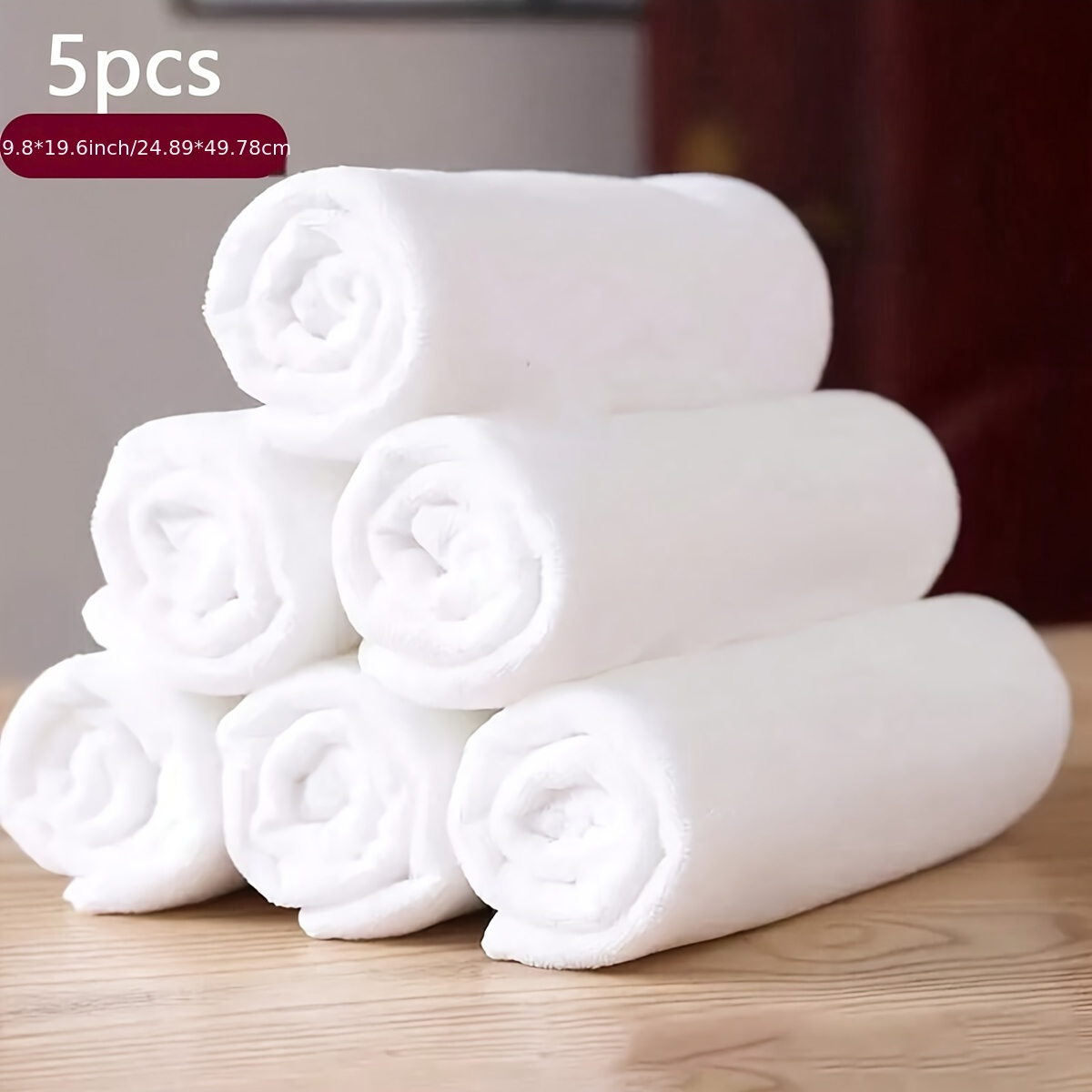 

5pcs Polyester Hand Towel Set, Absorbent & Quick-drying Showering Towel, Super Soft & Skin-friendly Bathing Towel, For Hotel Home Bathroom, Ideal Bathroom Supplies, Hotel Accessories