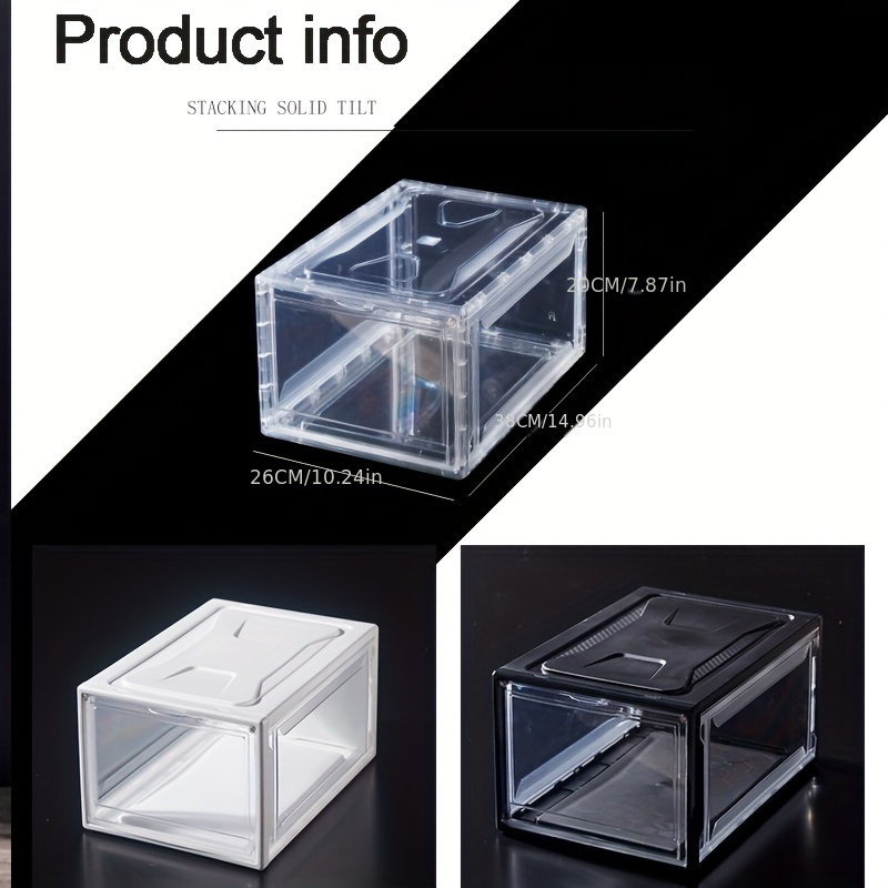 Cajas de zapatos transparentes de 3 capas, cajas de almacenamiento