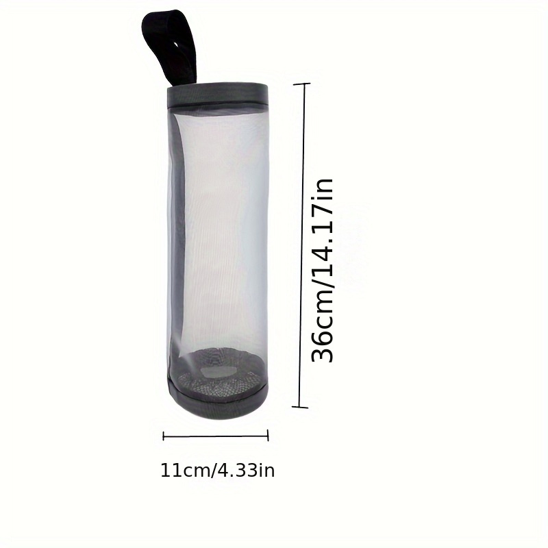 1pc plastic bag mesh dispenser hanging bags storage organizer trash bags holder trash bag storage bag bathroom accessories garbage bag holder details 9