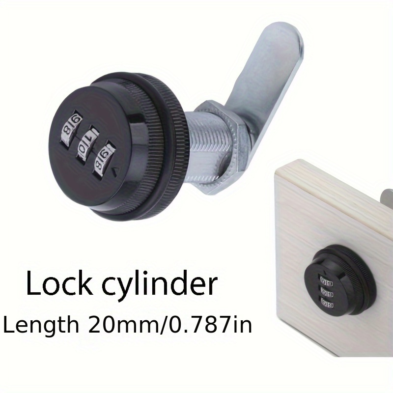 TEMU 1pc Serrure à Combinaison 3 Chiffres, Serrure à Code pour , Tiroir ou Casier, Serrure Mécanique en Alliage de pour Porte de Boîte aux Lettres,