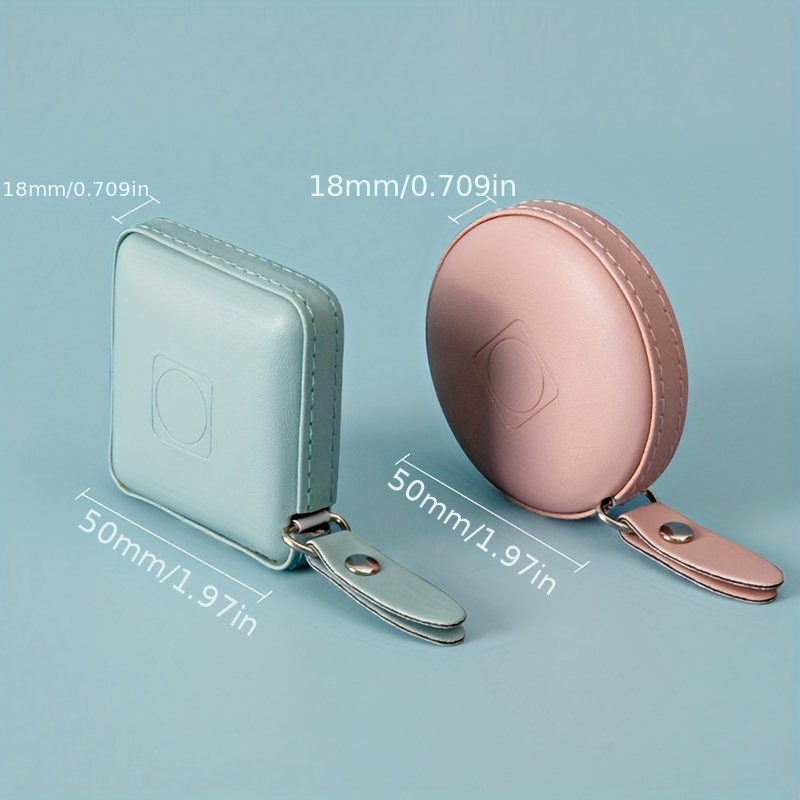 Leather Mini Small Tape Measure Household Clothes Measuring Ruler 1.5  Meters Portable Cute Round Small Tape Measure Soft Ruler