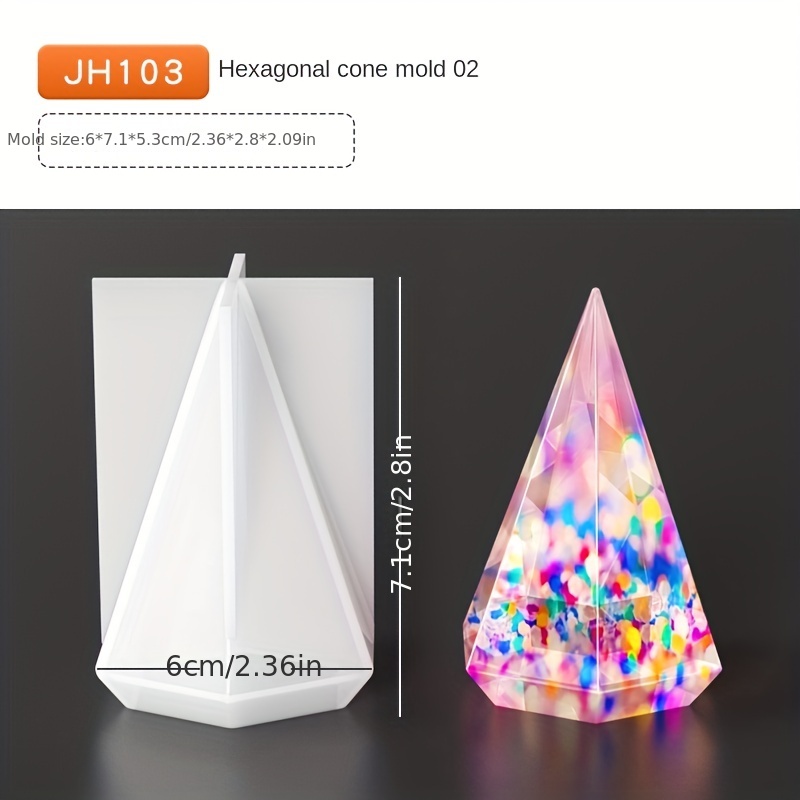 35 Kinds Of Resin Pyramid Mold Cylindrical Mold Cone Hexagonal Prism  Triangular Cone Geometry Silica Gel Mold Handicraft Home Decoration Flower  Preservation Candle Holder Silicone Mold - Temu Malta