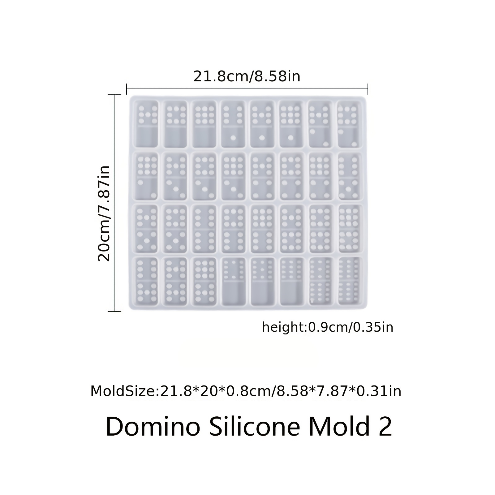 Domino Mold Silicone Resin Mold For Diy Epoxy Resin - Temu