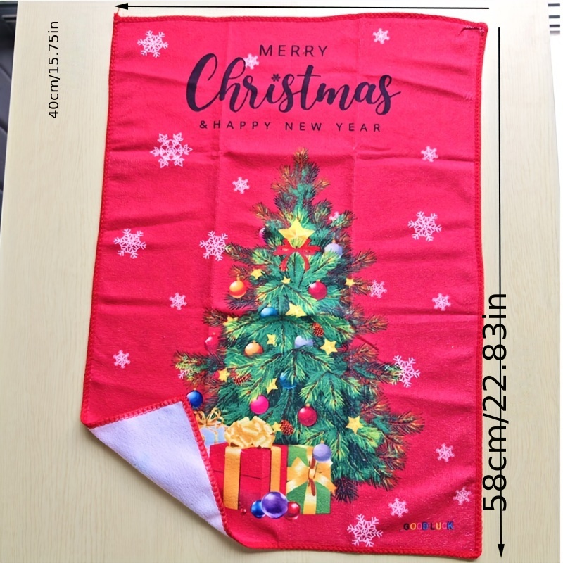 Hand Towels, Scouring Pad, Square Dish Cloths, Merry Christmas Theme Brown  Dish Towel, Cleaning Cloth For Sink Or Kitchen Stove, Antibacterial  Washable Cleaning Pad, Kitchen Stuff Kitchen Cleaning Gadget, Christmas  Decor 