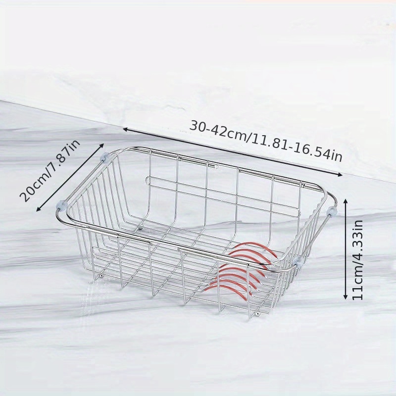 Adjustable Dish Drainer Sink Extendable Stainless Steel Temu