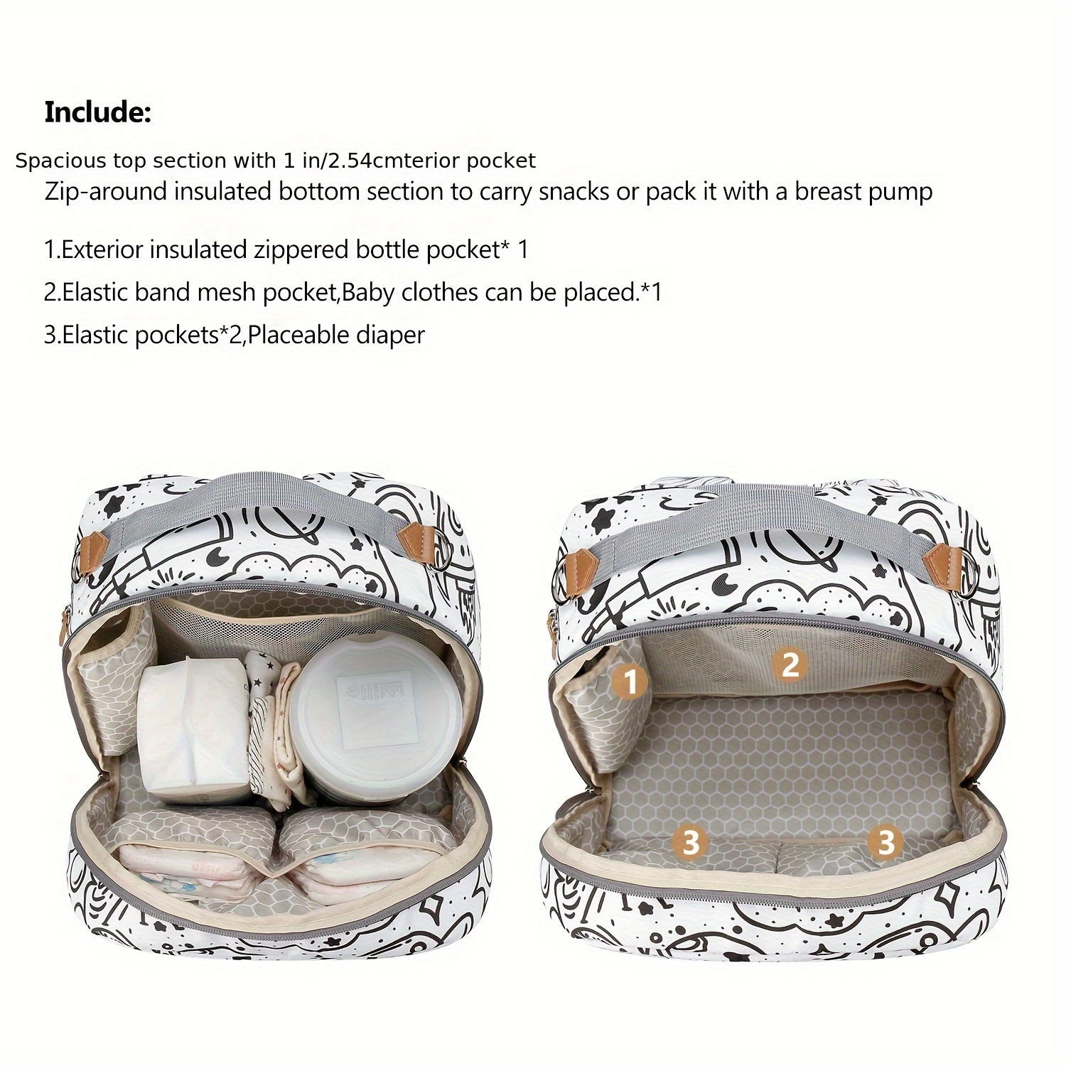 a mommy travel backpack for outdoor meals featuring a freshness and insulation for food storage suitable for mothers