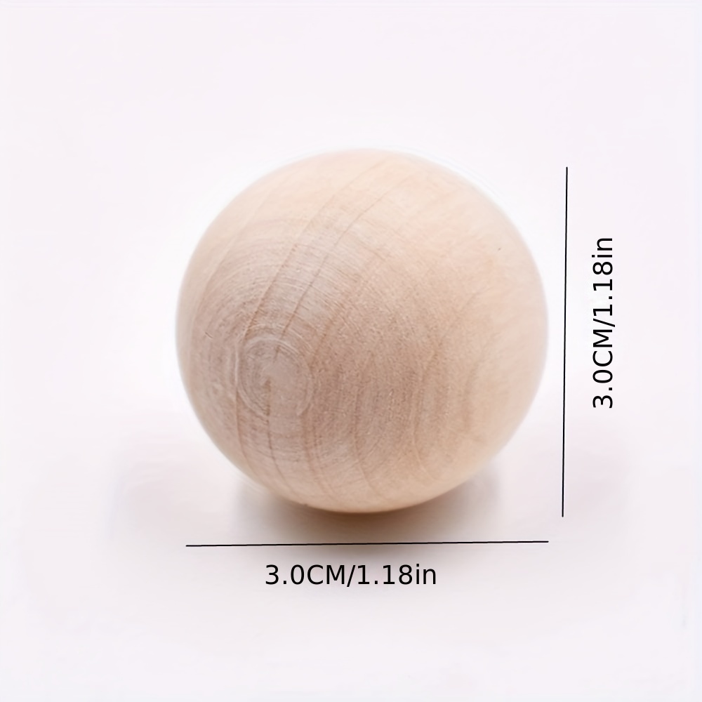 Wooden Balls Wooden Balls Hardwood Birch Balls For Crafts - Temu