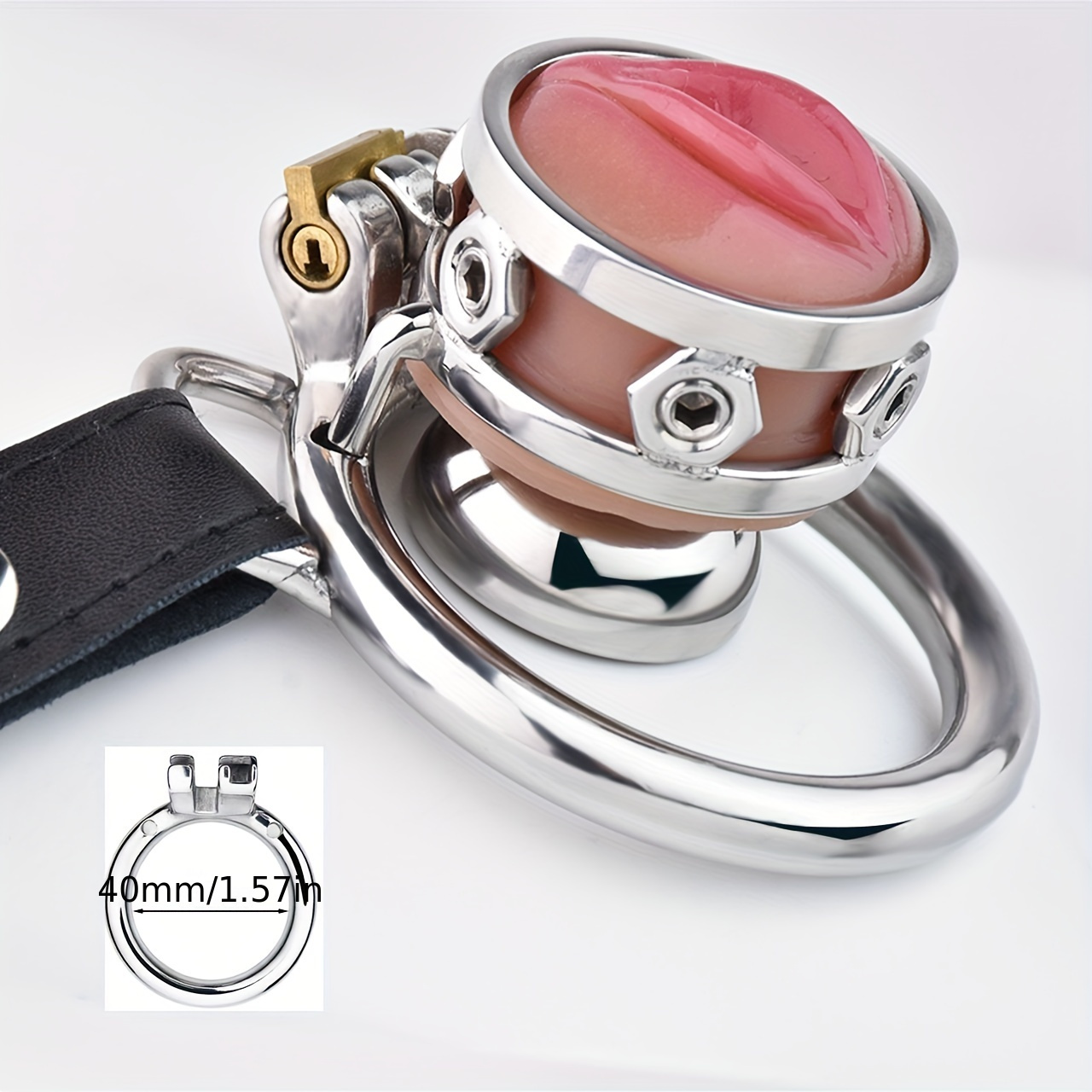 Stainless Steel Vagina Shap Male Chastity Cock Cage - Temu