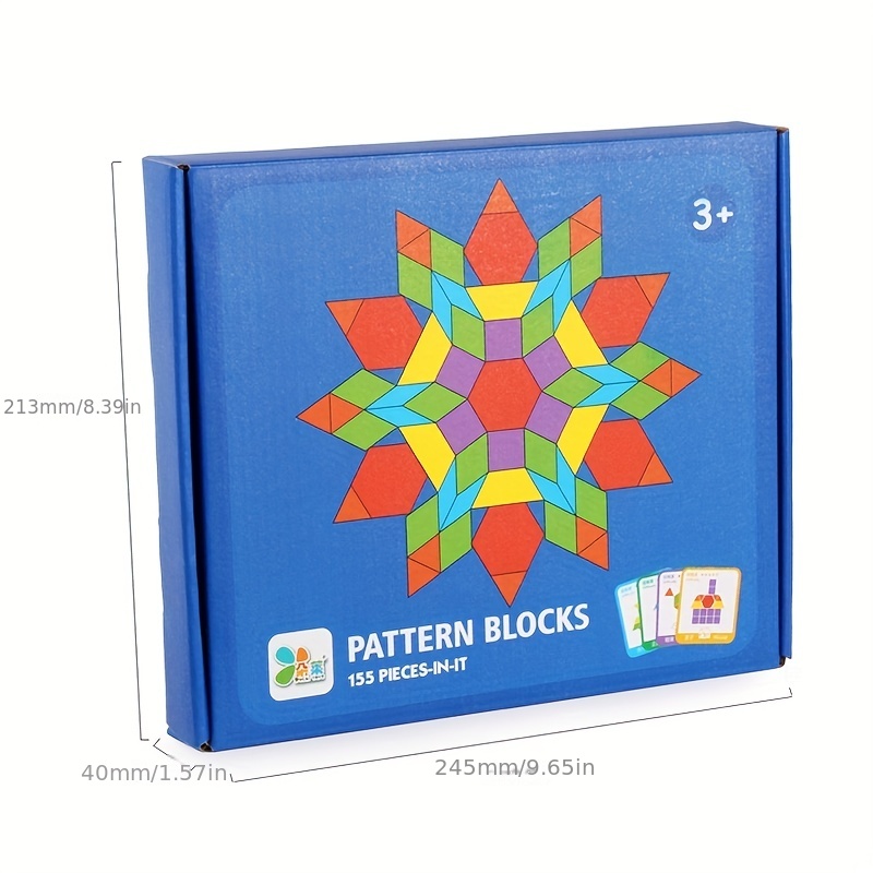 125 pièces Tangram - Puzzle en bois créatif de forme Éducation précoce pour  Enfants 