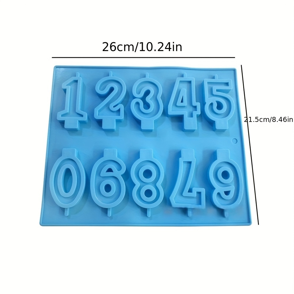 TEMU Resin Silicone Jewelry Mould, 1pc Silicone Molds For Birthday Numbers 0-9, Candle Molds For Birthday And Wedding Parties
