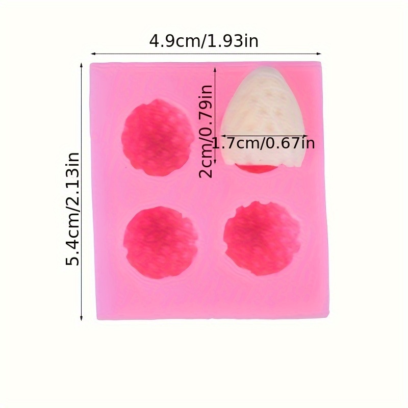 New Strawberry Shaped Silicone Mold, Plaster Clay Silicone Mold, DIY Candle  Mold