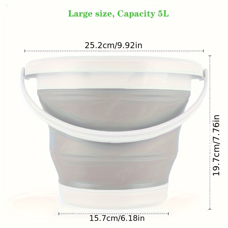 Large Size Foldable Collapsible Silicone Bucket Water Container Fishing  Camping